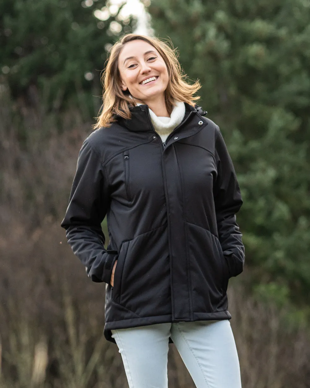 Jones Softshell Coat in Black