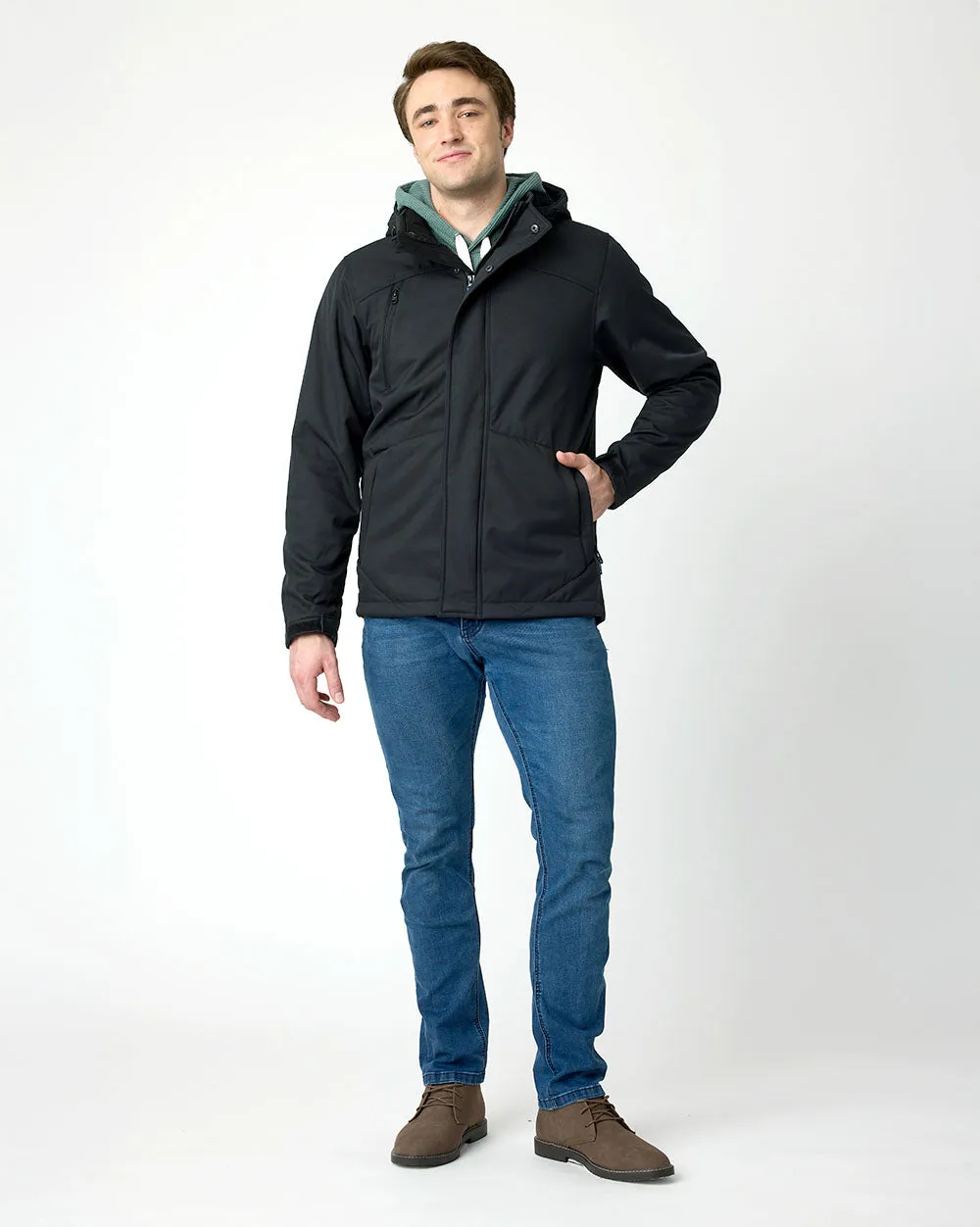 Jones Softshell Coat in Black