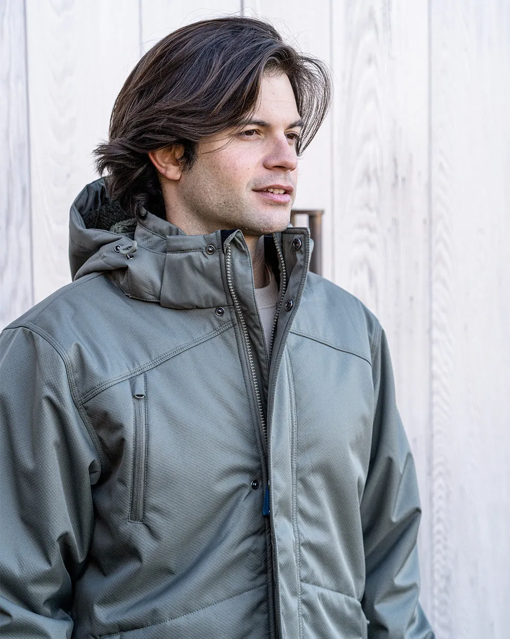 Jones Softshell Coat in Dusty Olive