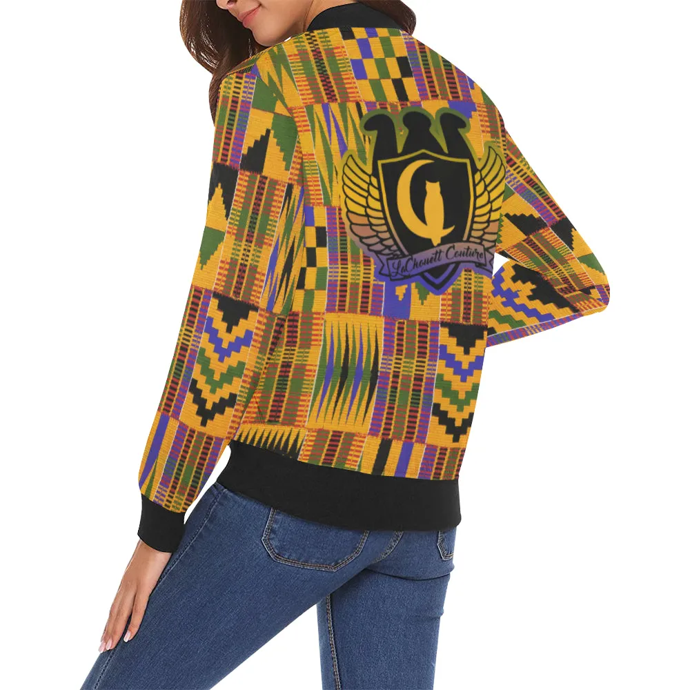 KENTE OG All Over Print Bomber Jacket for Women