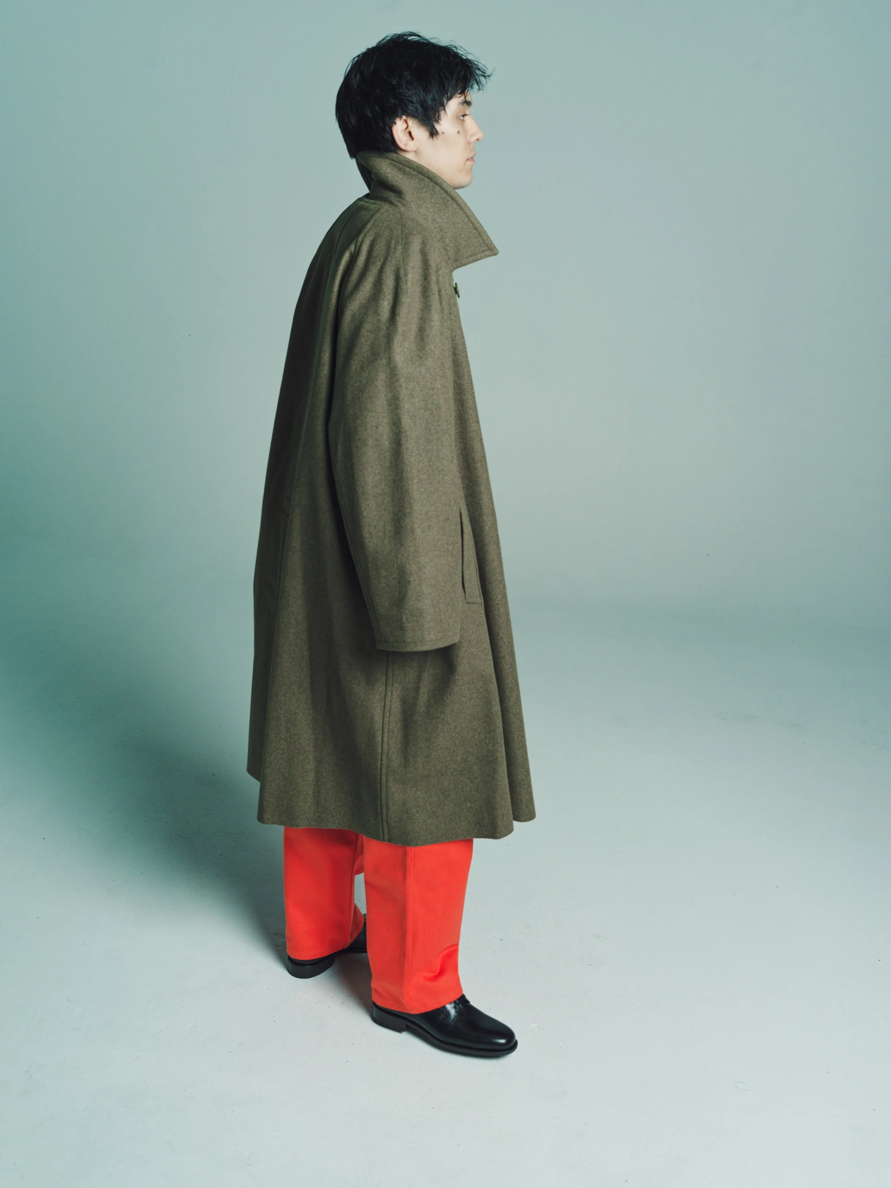 Khaki Wool Riding Coat