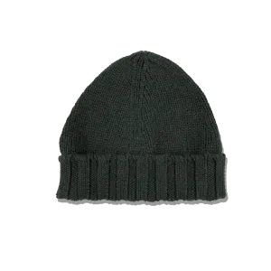 Knitted Pure Cashmere Beanie in Sage Green