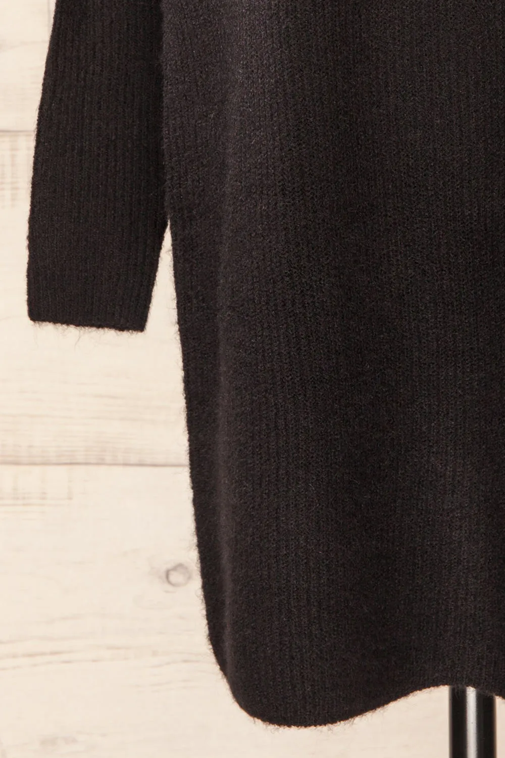 Koror Black | Knit Turtleneck Sweater Dress