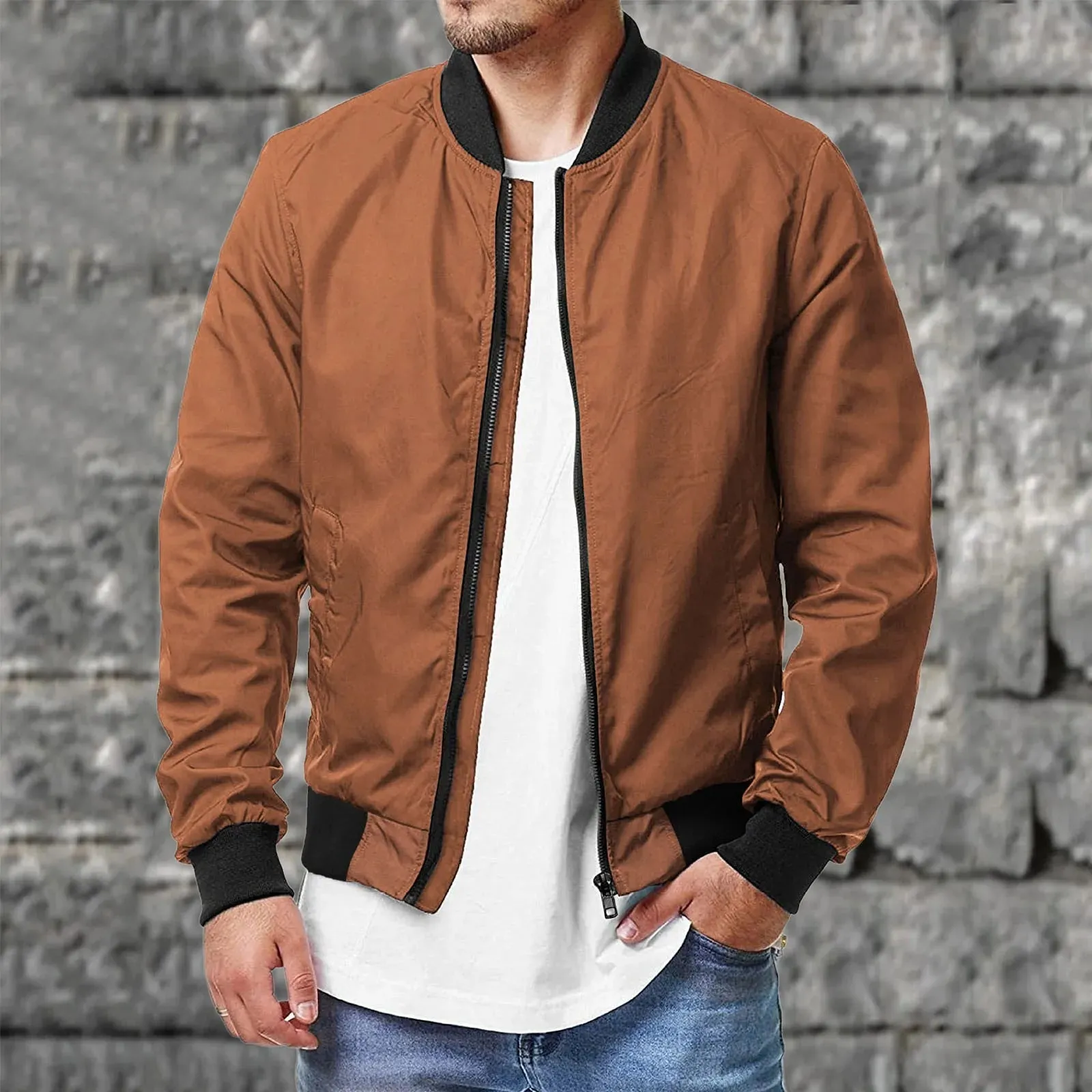 Large Size Men's Bomber Jacket