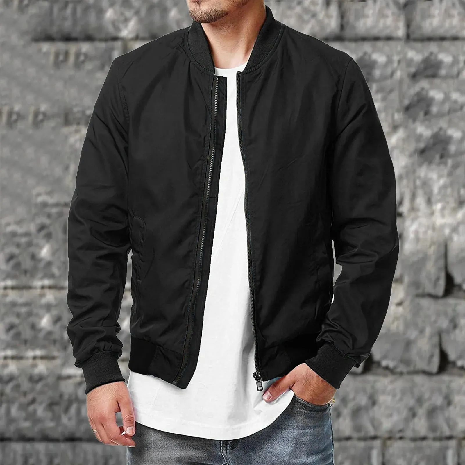 Large Size Men's Bomber Jacket