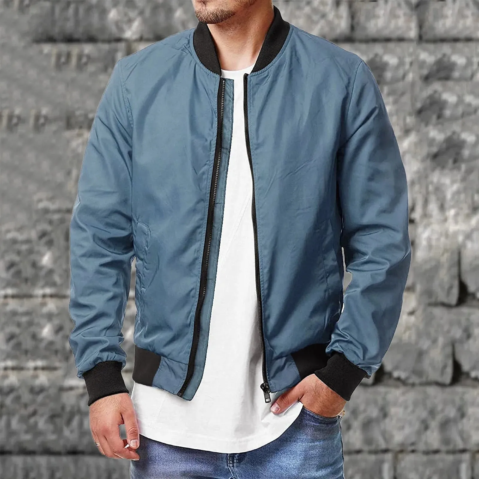 Large Size Men's Bomber Jacket