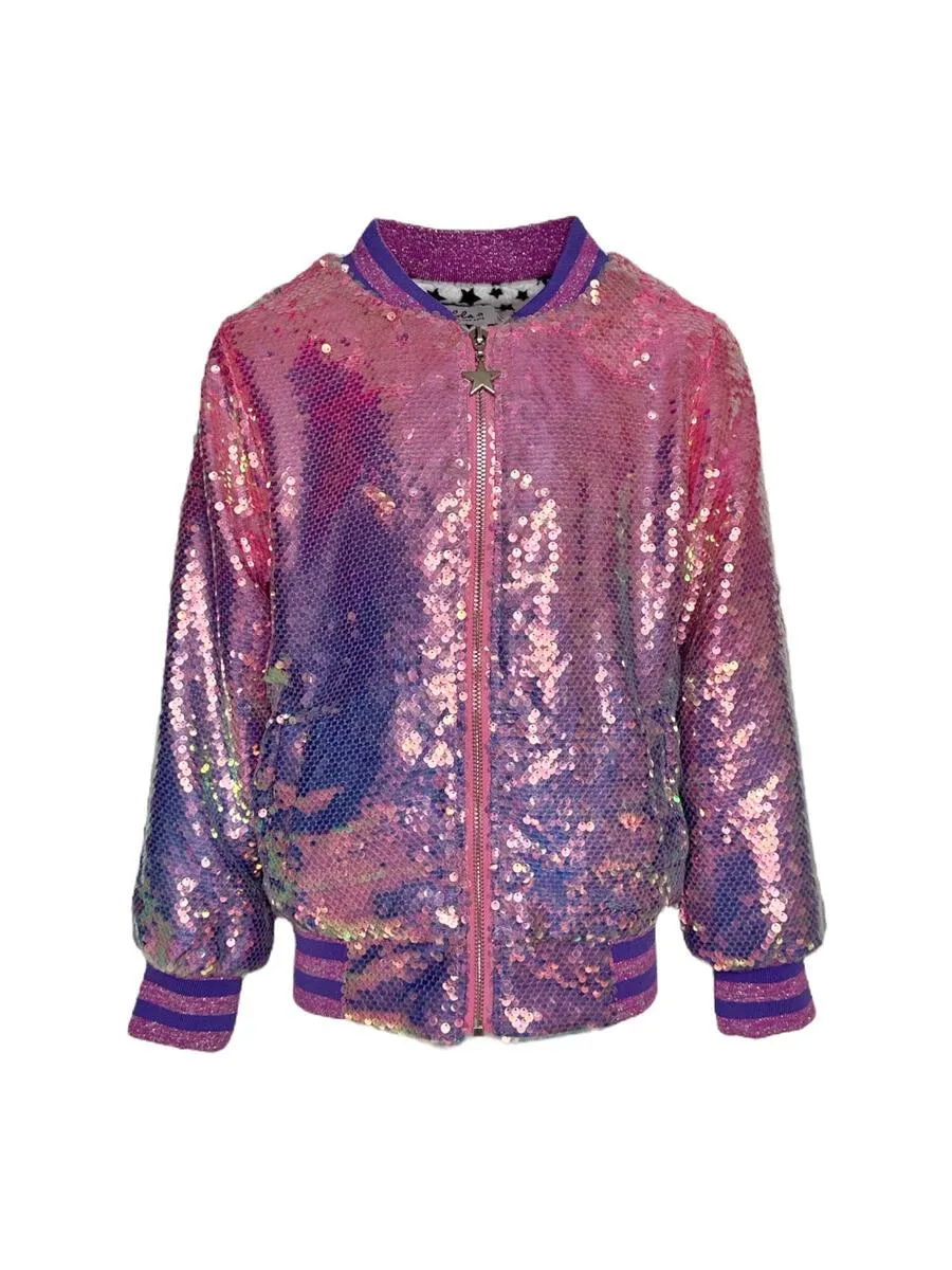 Lavender Haze Sequin Bomber