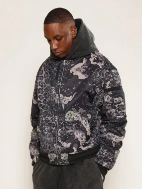 Leopard Camouflage Bomber Jacket