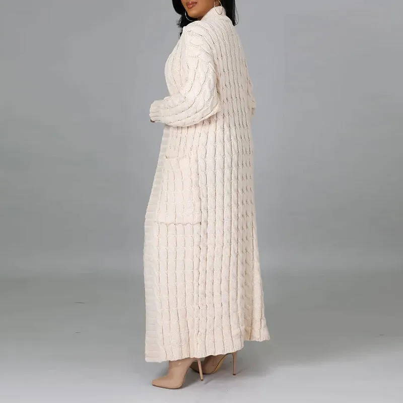 Long twist sweater jacket - comfortable &amp; warm