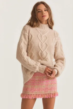 Love Shack Fancy - Izia Pullover in Wheat