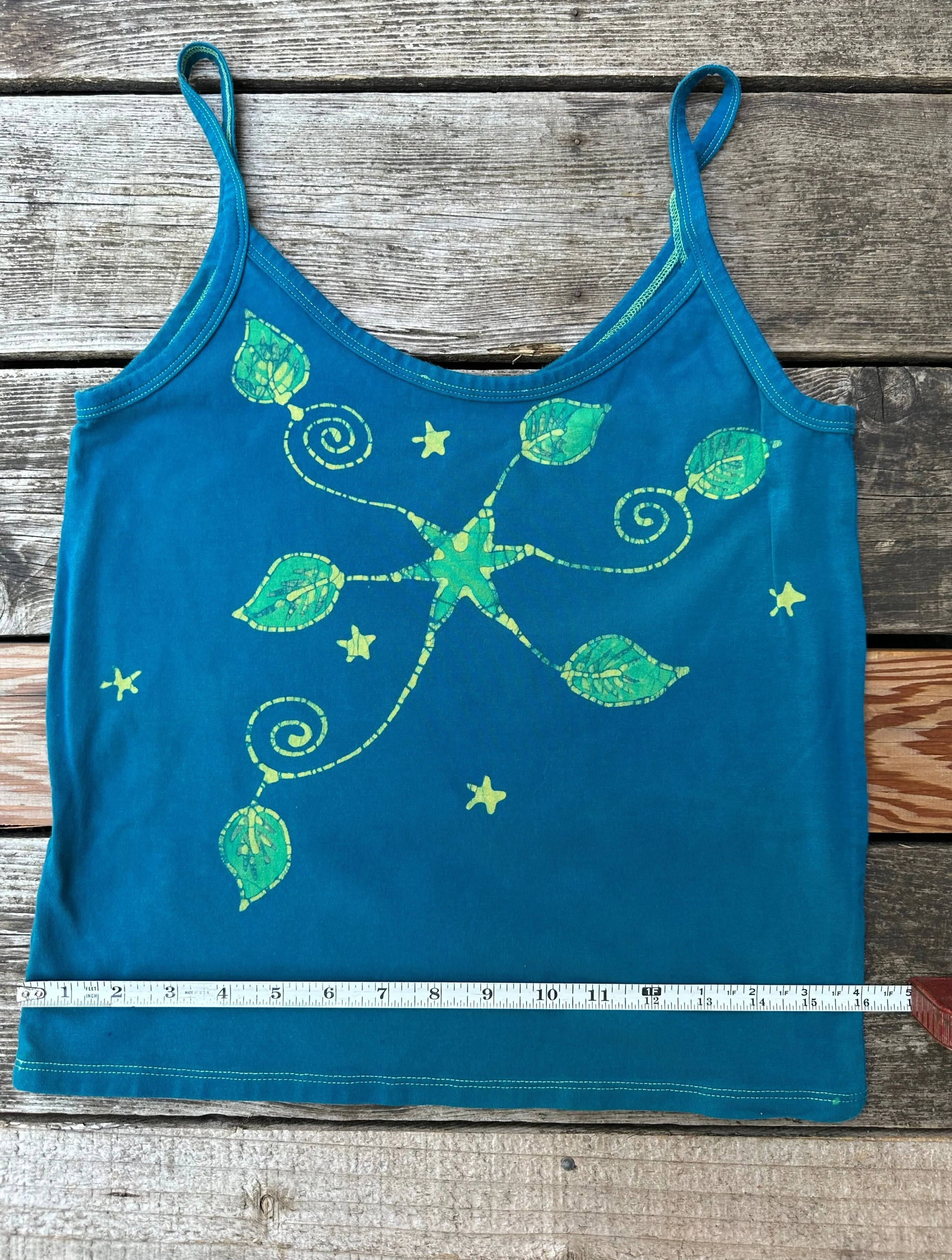 Lush Gardens Hand Painted Batikwalla Tank Top - Runs Small - Size 2X