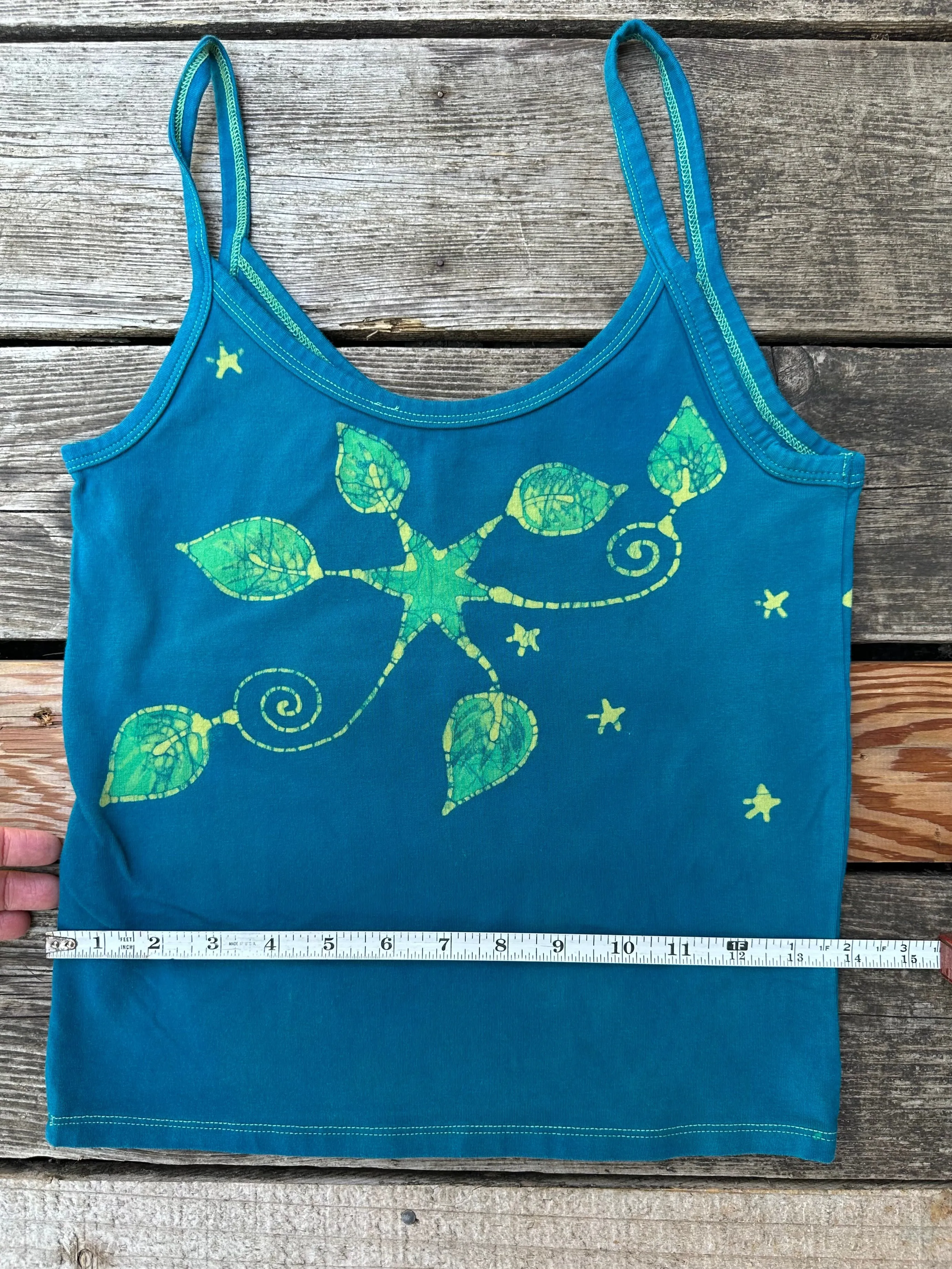 Lush Gardens Hand Painted Batikwalla Tank Top - Runs Small - Size 2X