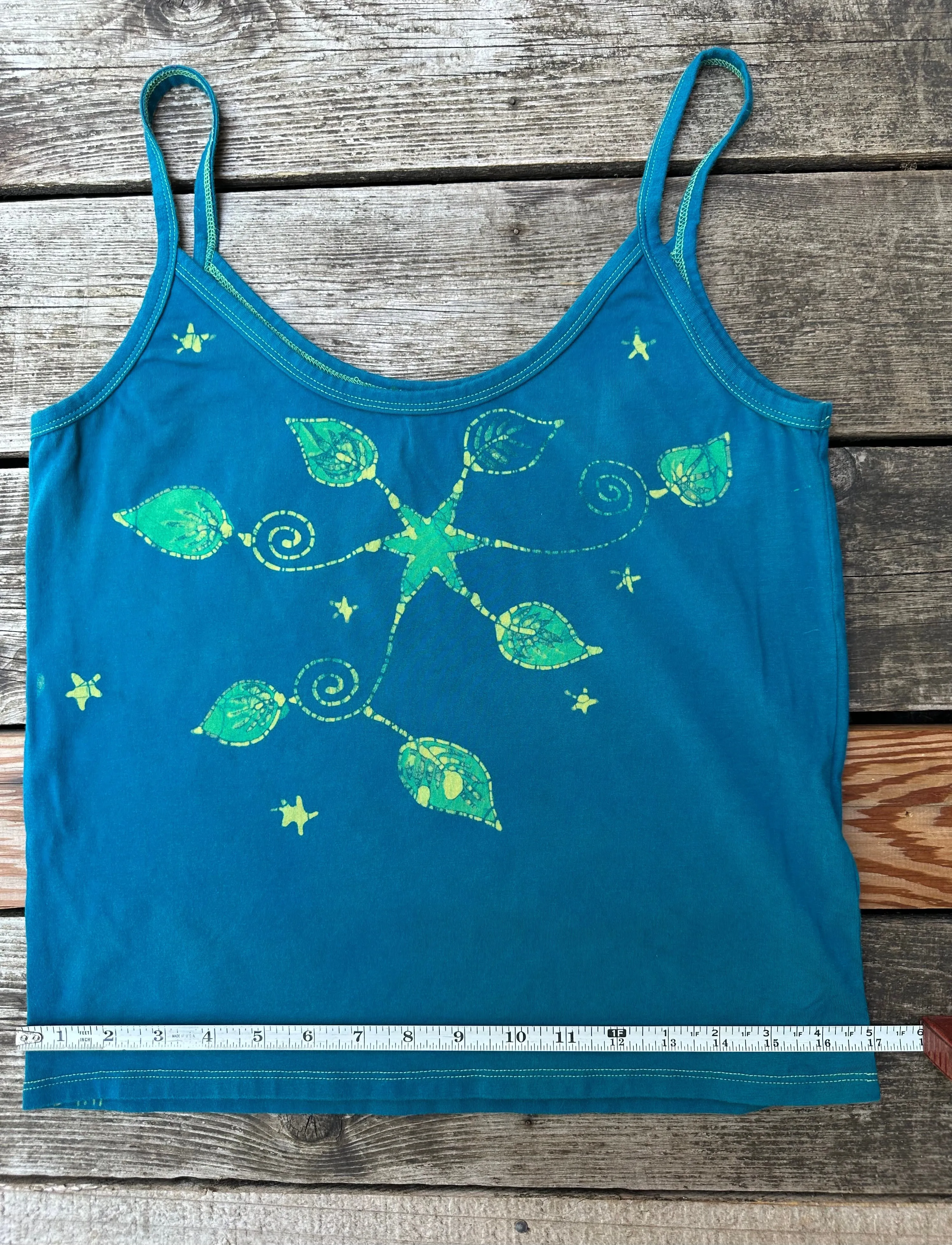 Lush Gardens Hand Painted Batikwalla Tank Top - Runs Small - Size 2X