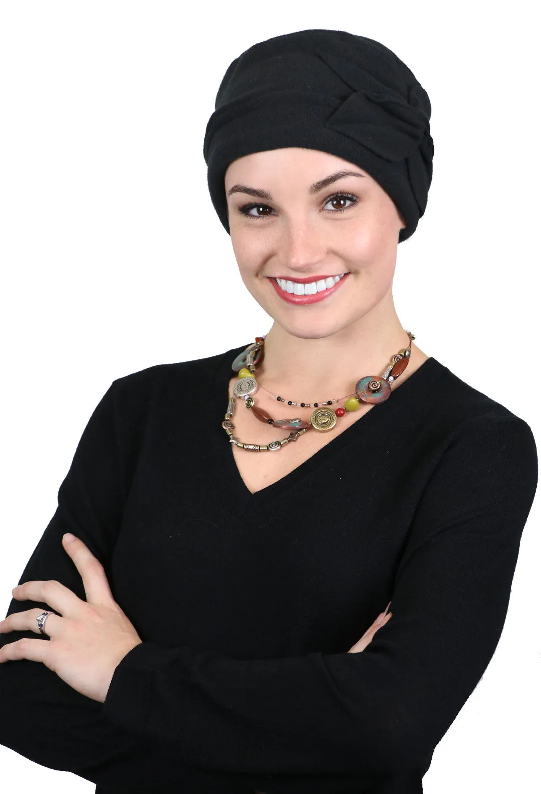 Luxury Fleece Butterfly Beanie Hat for Women