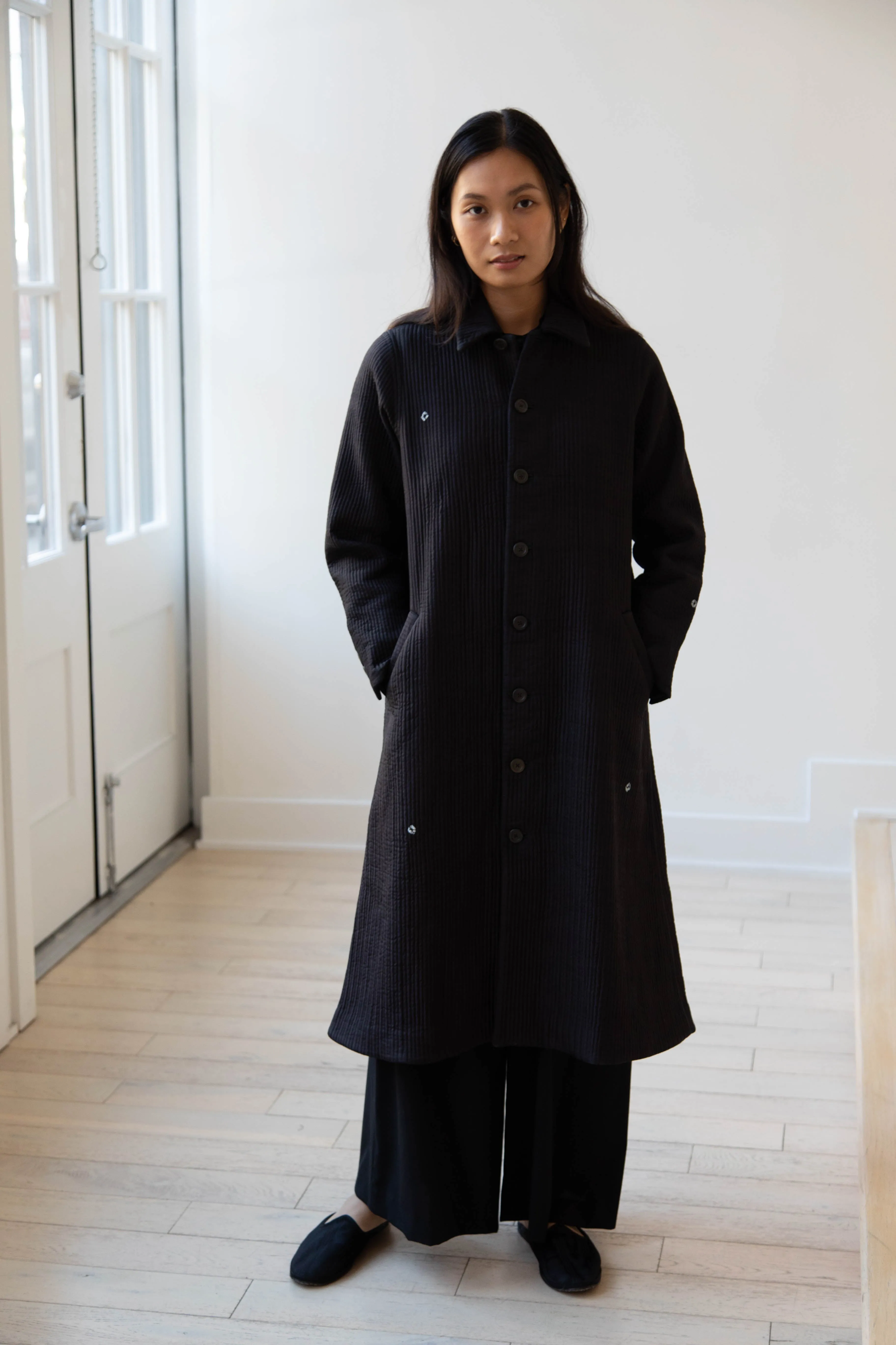 Maku | Mato Quilted Cotton Silk Coat