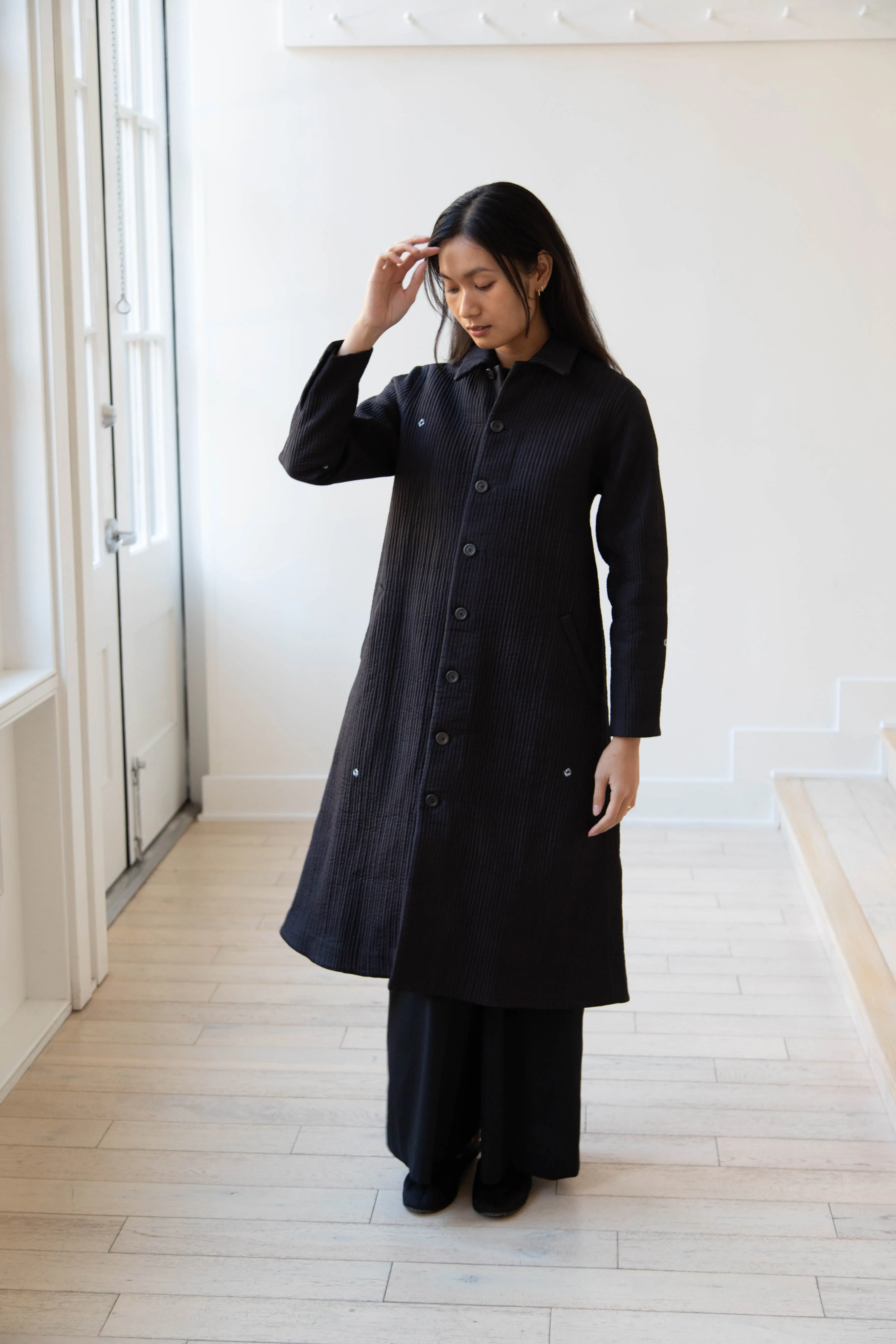 Maku | Mato Quilted Cotton Silk Coat