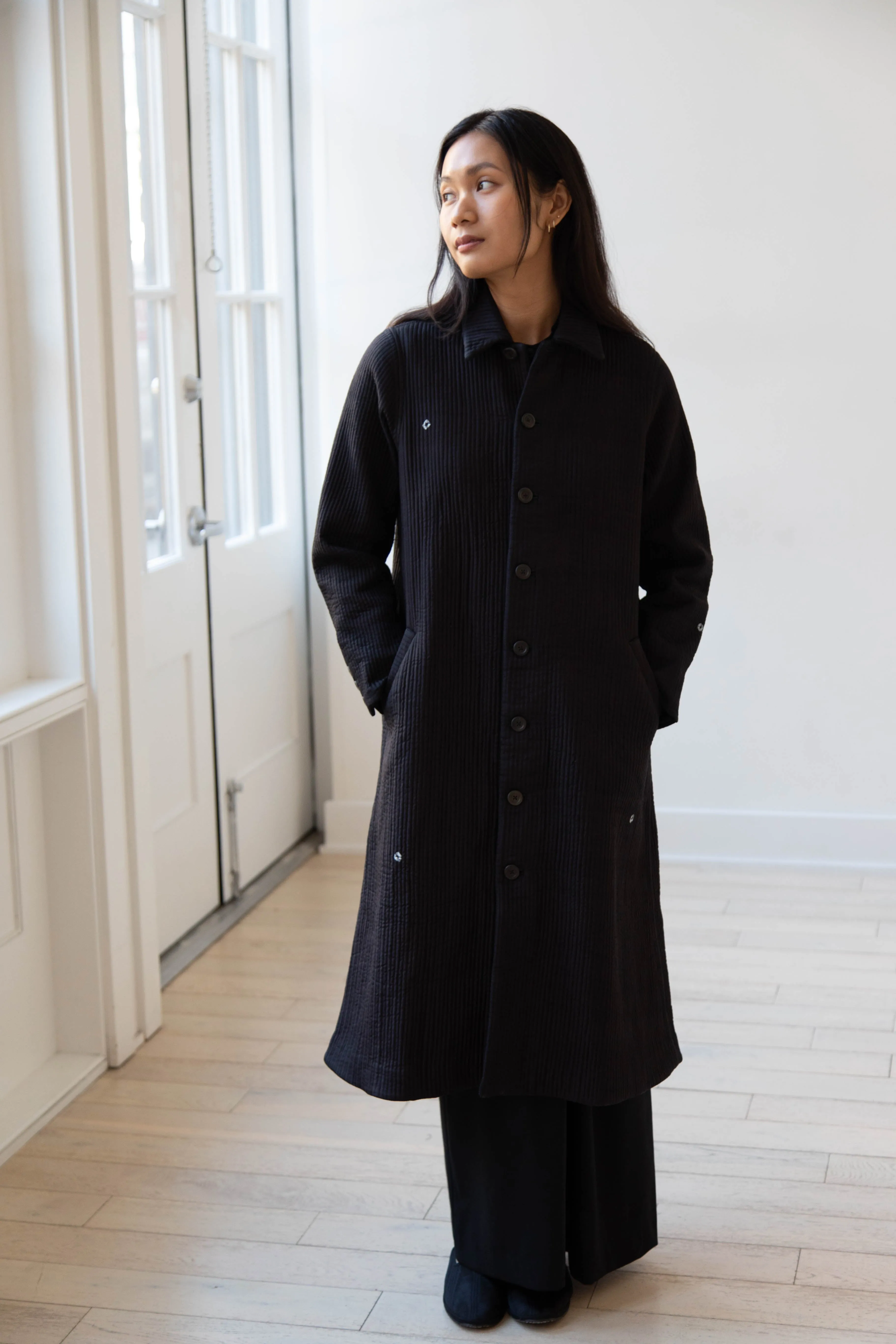 Maku | Mato Quilted Cotton Silk Coat