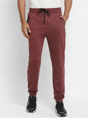 Maroon Melange Joggers