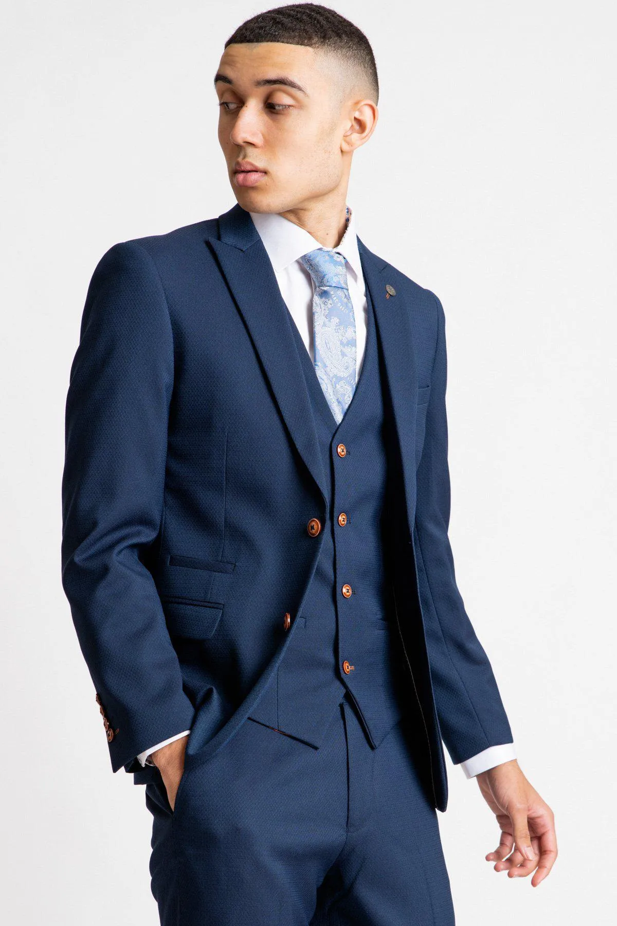 MAX - Royal Blue Blazer with TED Waistcoat