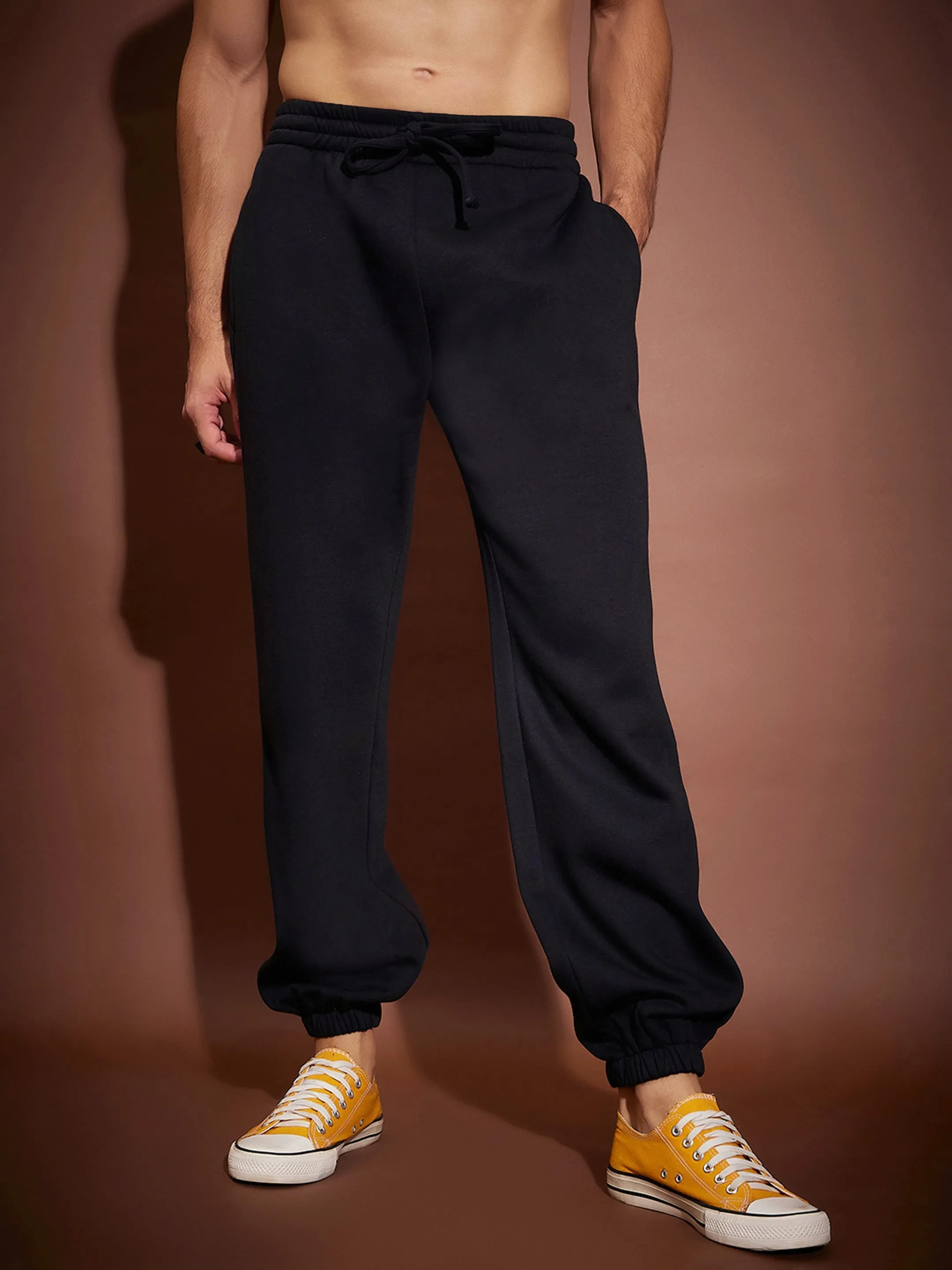 Men Black Oversized Joggers