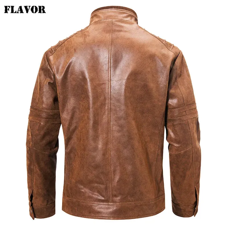 Men's Genuine Pigskin Leather Casual Jacket