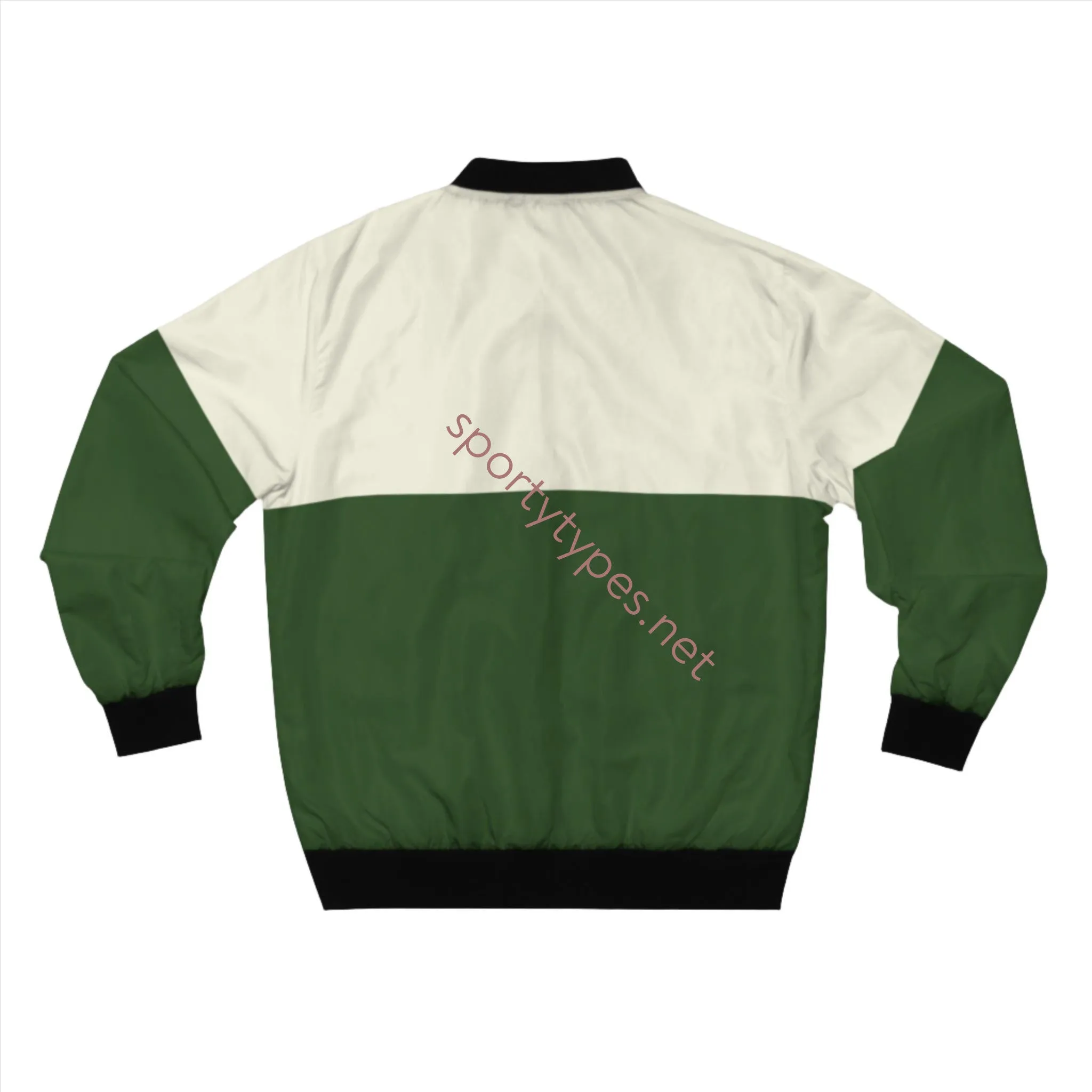 Men's Green and Cream Bomber Jacket