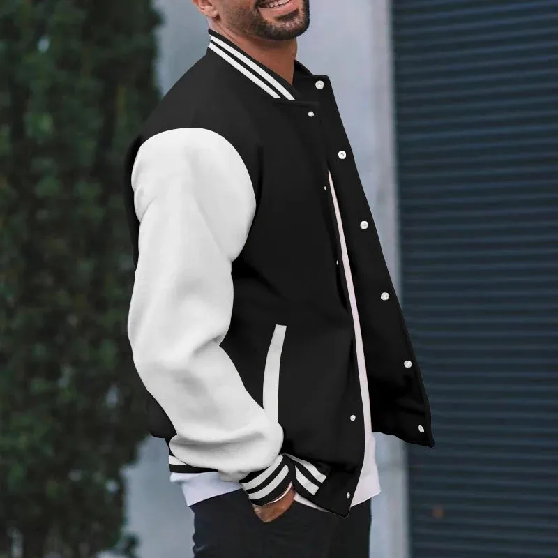 Men’s Loose Baseball Bomber Jacket