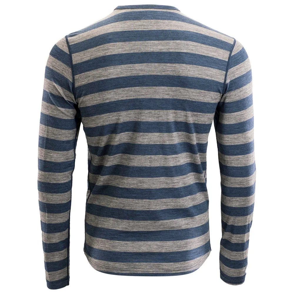 Mens Merino 180 Long Sleeve Crew (Denim/Charcoal)