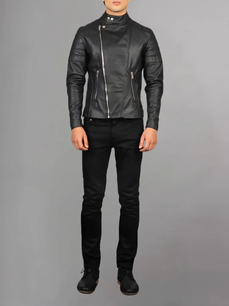 Men’s Stylish Black Biker Leather Jacket