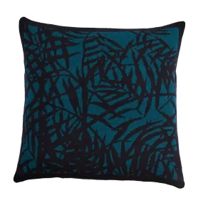 Merino Wool Palm Cushion Cover - Navy