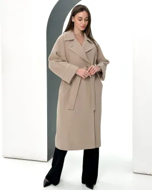 Monique Tailored Cashmere Wool Blend Coat