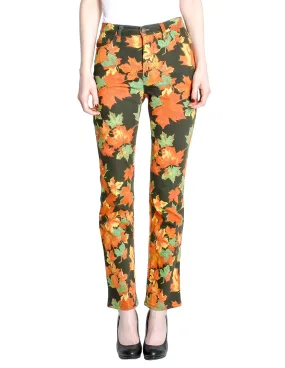 Moschino Vintage Leaf Pattern Jeans