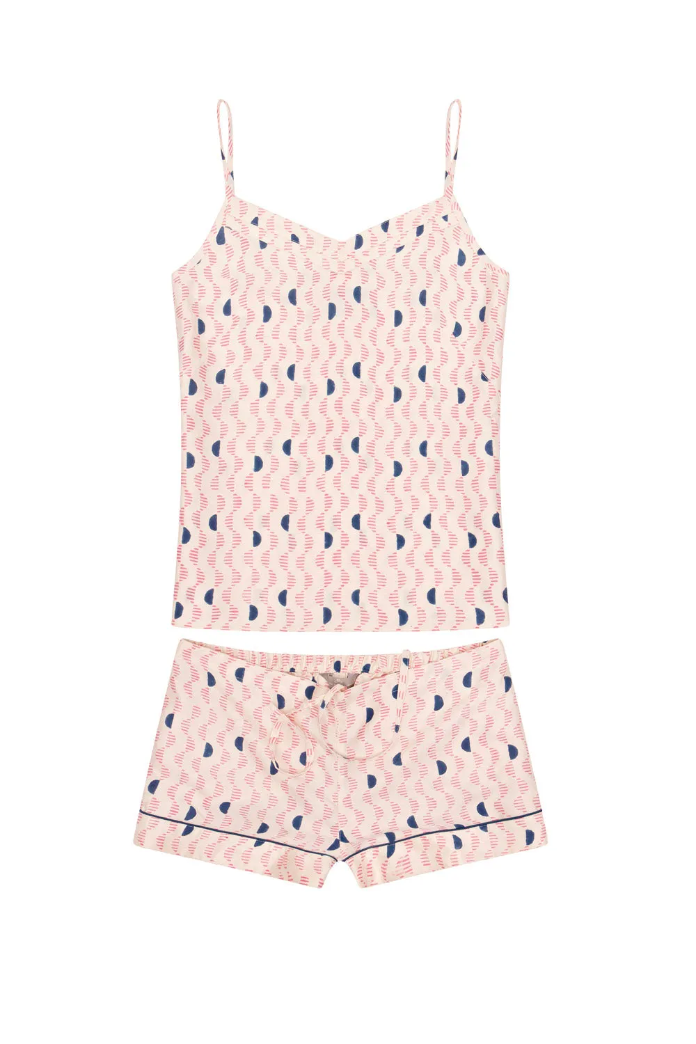 Mulberry Silk Camisole & Shorts Set - Kochi Pink