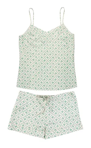 Mulberry Silk Camisole & Shorts Set - Leh Sage