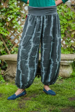 MUMBAI Harem Pants Patterned Viscose Trousers