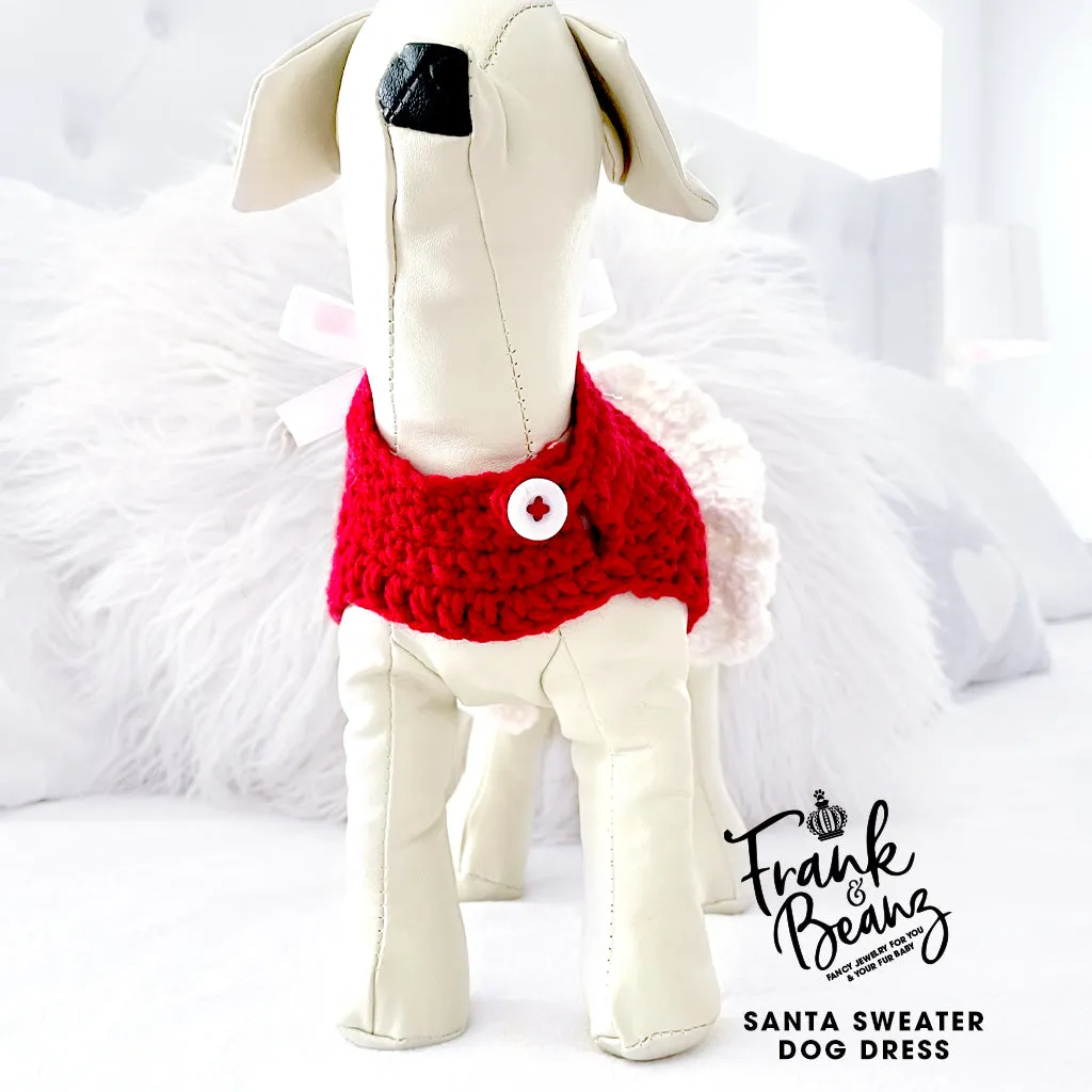 My Santa Crochet Knitted Dog Dress Christmas Sweater