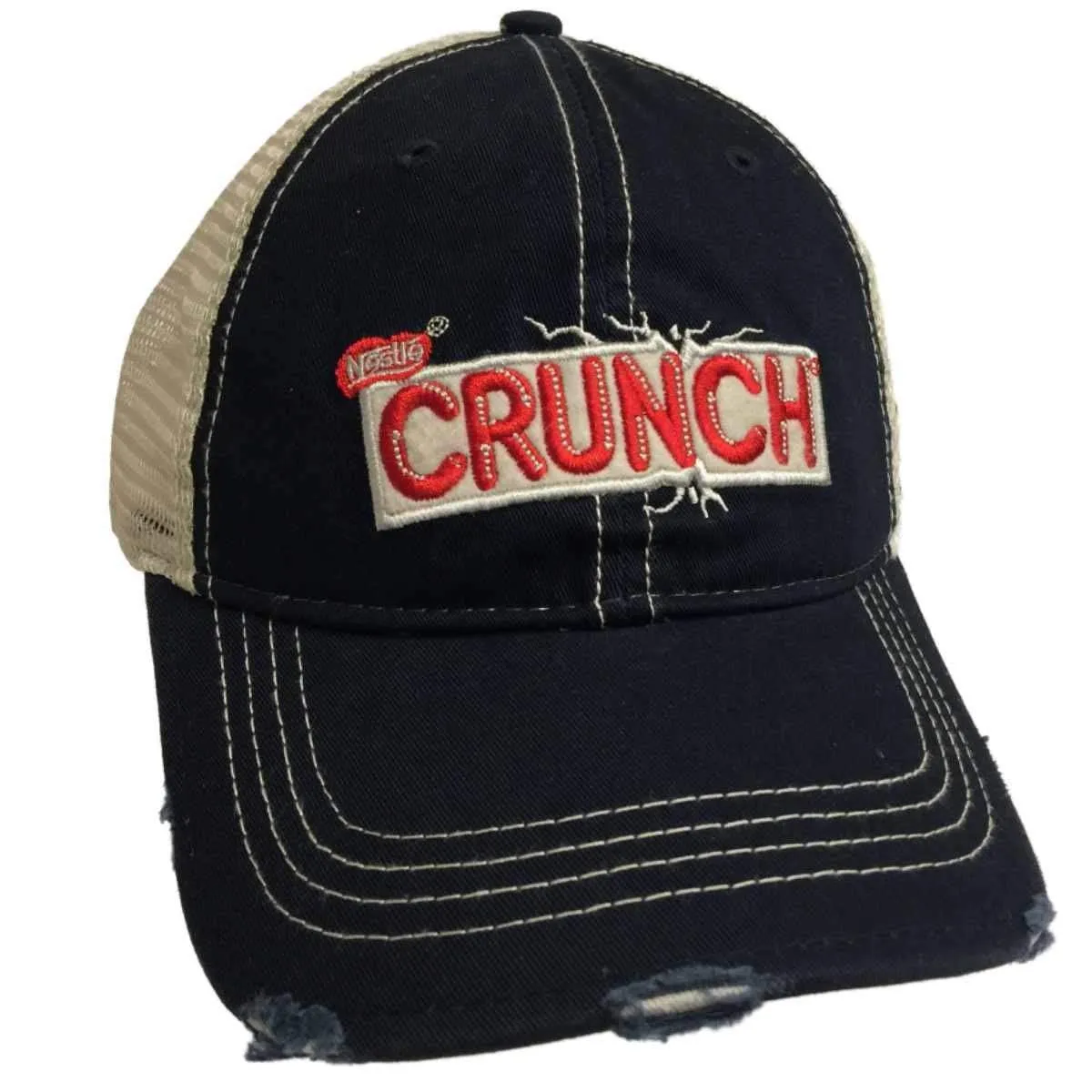 Nestle Crunch Candy Bar Retro Brand Vintage Mesh Adjustable Snap Trucker Hat Cap