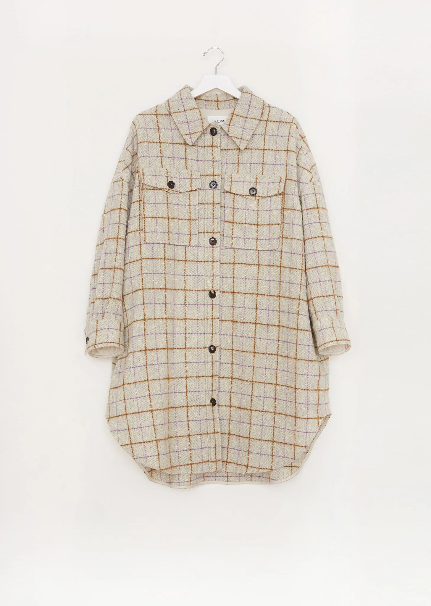 Oario Checked Bouclé Coat