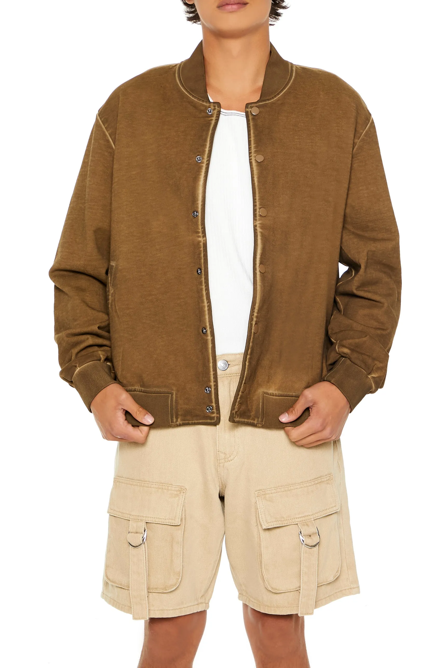 Oil Wash Bomber Jacket