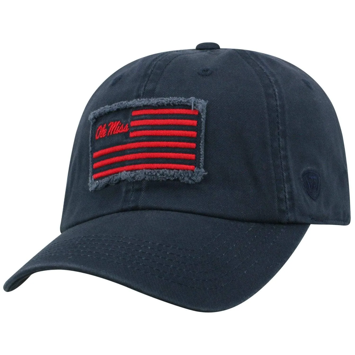 Ole Miss Rebels TOW Navy "Flag 4" Crew Adj. Relax Hat Cap