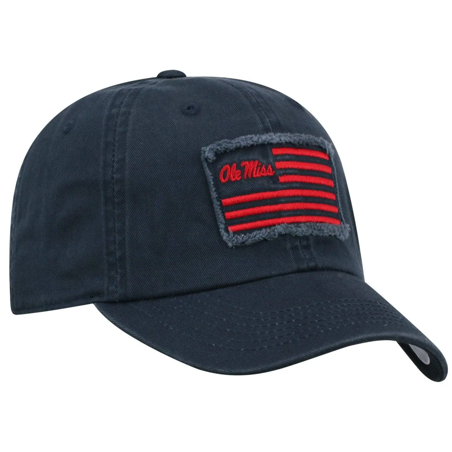 Ole Miss Rebels TOW Navy "Flag 4" Crew Adj. Relax Hat Cap