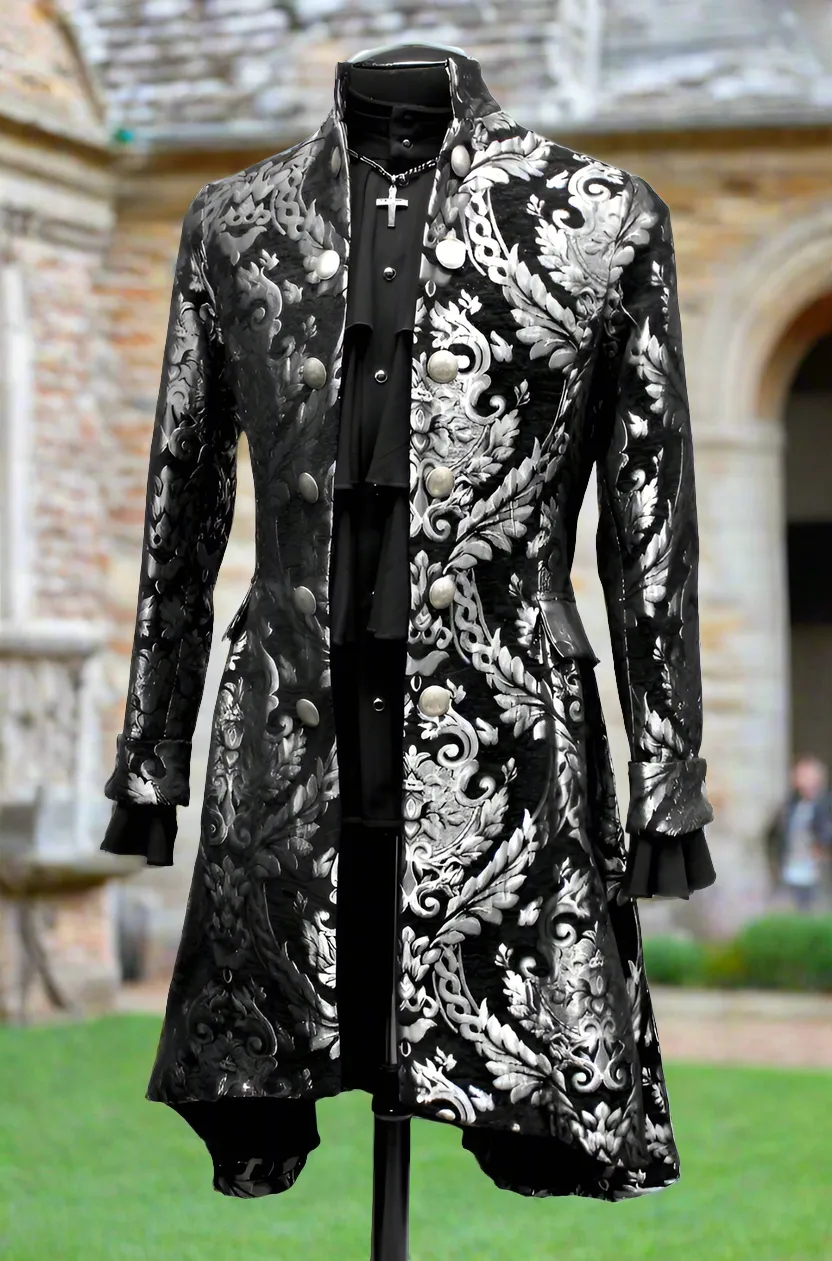 ORDER OF THE DRAGON COAT - SILVER/BLACK TAPESTRY