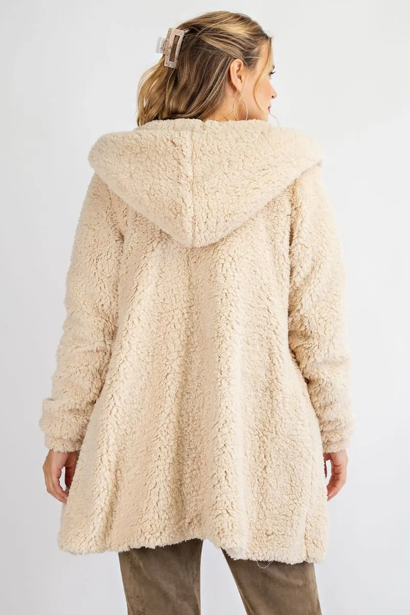 Oversized Willow Soft Faux-Fur Hoody Jacket Coat