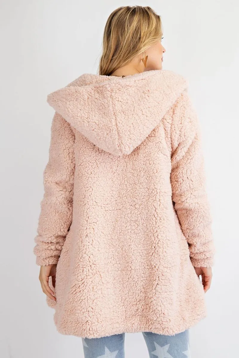 Oversized Willow Soft Faux-Fur Hoody Jacket Coat