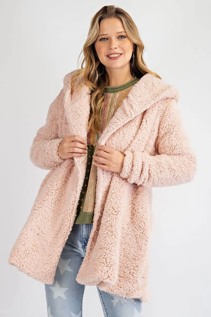 Oversized Willow Soft Faux-Fur Hoody Jacket Coat