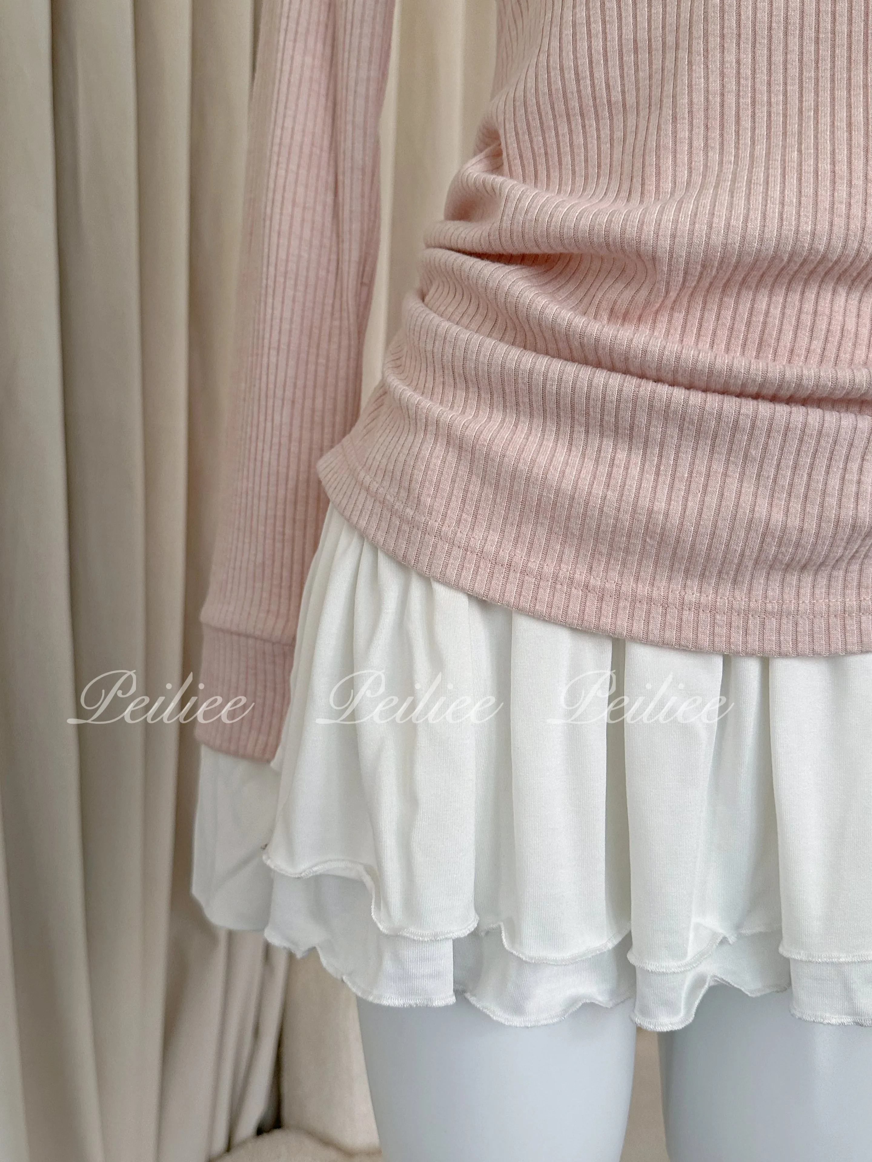 [Peiliee Design] Soft Girl Era 2 in 1 sweater mini dress