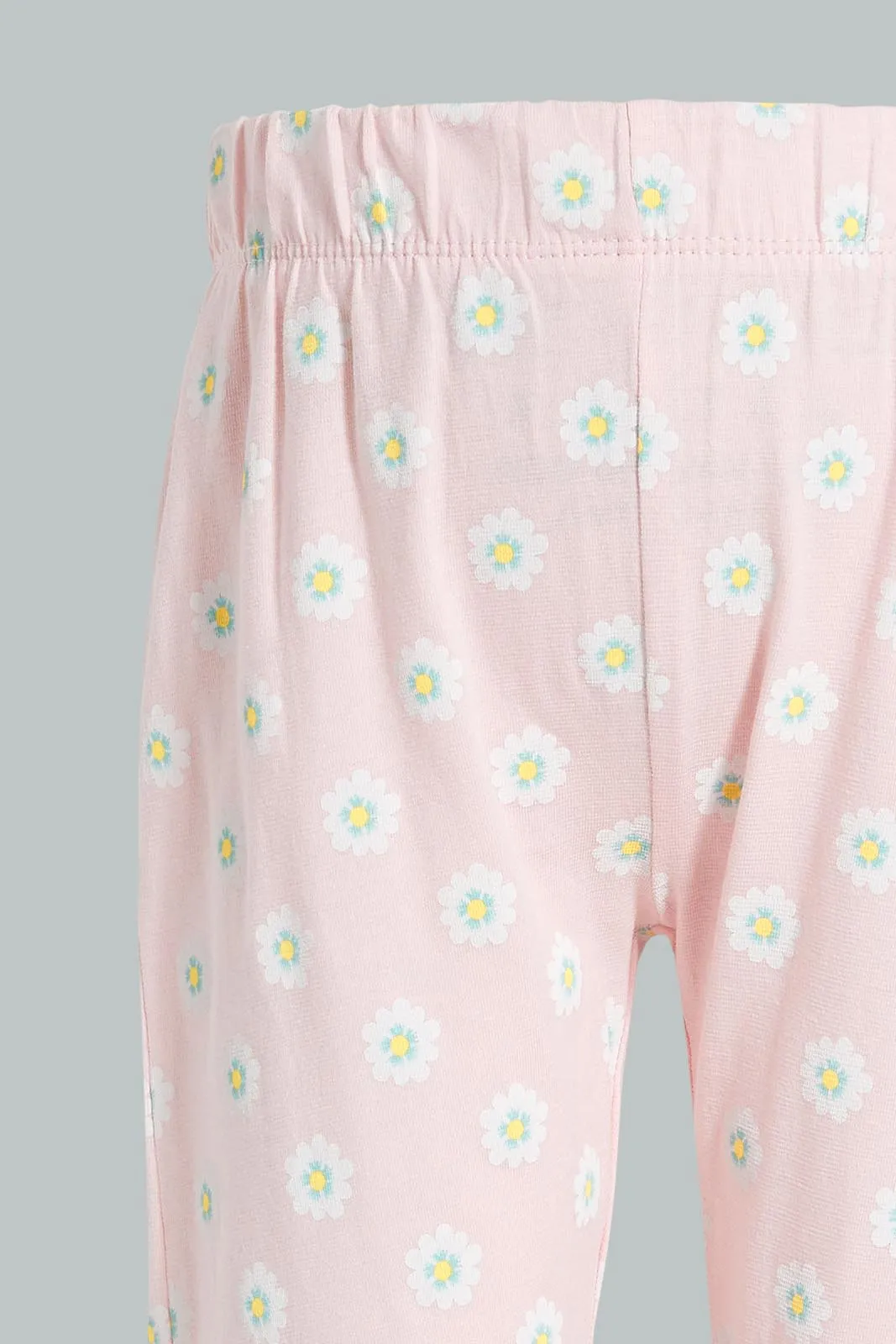 Pink Daisy Flower Jogger Set (2 Piece)