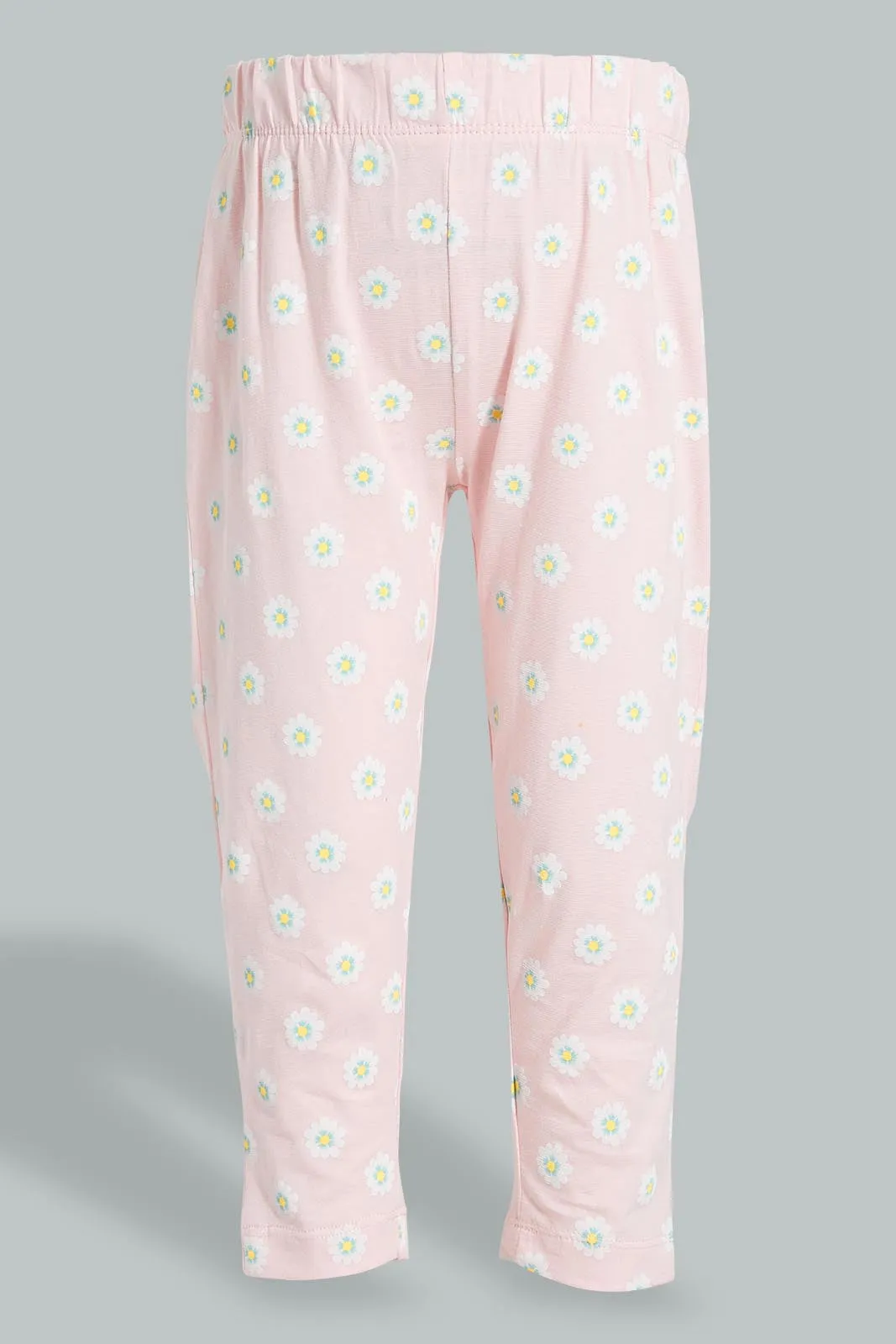 Pink Daisy Flower Jogger Set (2 Piece)