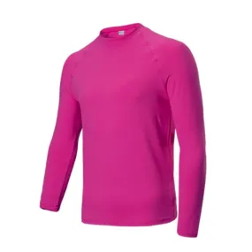 PINK FLURO LADIES LONG SLEEVE BASELAYER TOP