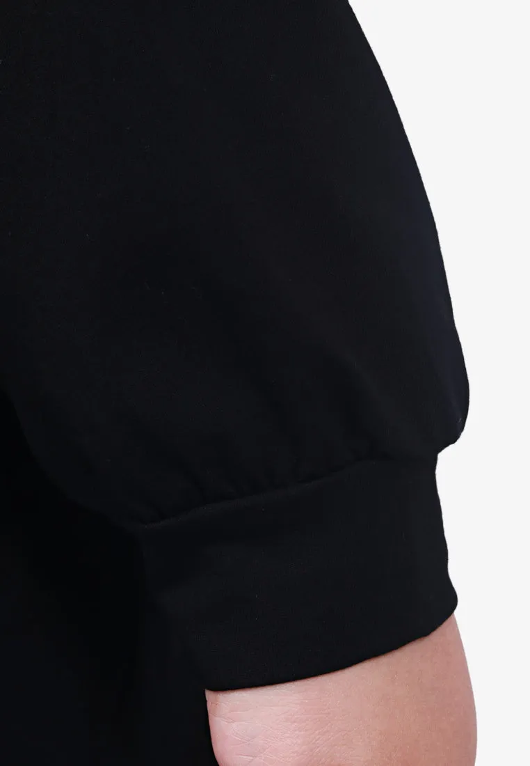 Pocca Long Sweater Dress Tee - Black